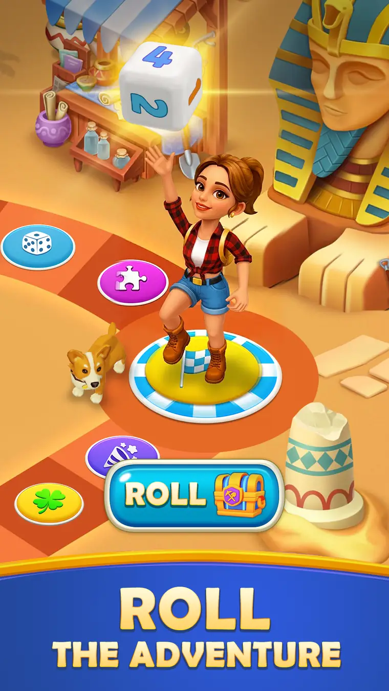 New adventure map opening after clearing a match-3 stage